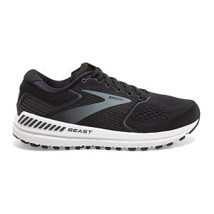 Brooks Beast 20 Road Running Shoes - Mens, Black/Grey/White | IE-KXA549271